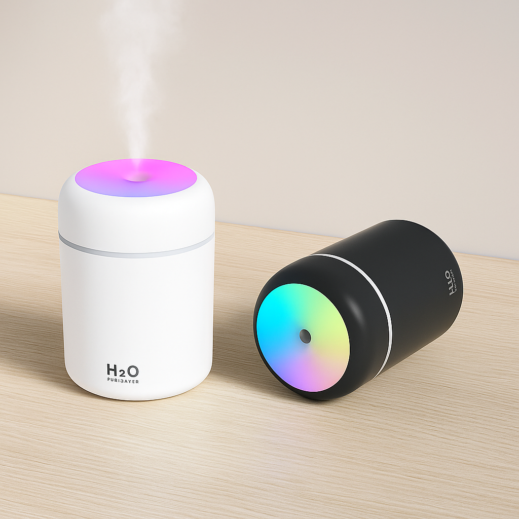 Humidifier H2O Ultrasonic Aroma Diffuser with LED Lights & Cool Mist